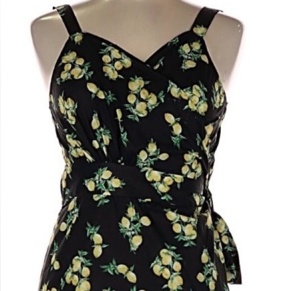 Floral Black Wrap Maxi Dress - Lemons